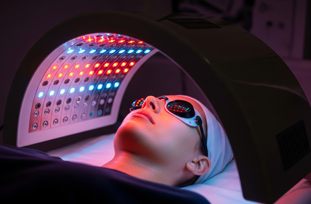 Red or Blue Light Therapy